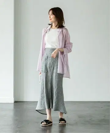 NOBLE 실키 코튼 스프링 칼라 셔츠