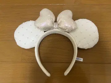 미니 귀 디자인 화이트 머리띠