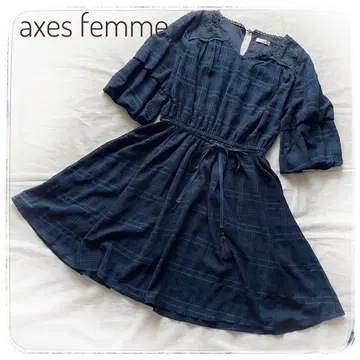 axes femme 엑시즈팜 튜닉 미니 원피스 체크