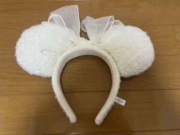 미키 귀 머리띠 화이트