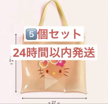 일광화상 키티 PVC 토트 클리어 토트백 5개 세트