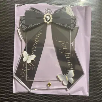 카와구치 한정 포토 카드 아크릴 프레임 리본 파피용 블랙 1점