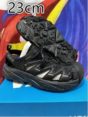 새상품 HOKA ONE ONE Hopara 샌들 블랙 23cm