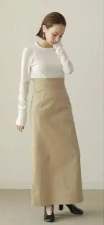 louren 하이웨스트 펜슬 스커트