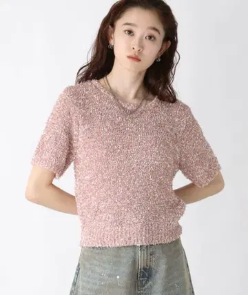 리본 얀 풀오버 SS JEANASIS 지나시스 핑크 F