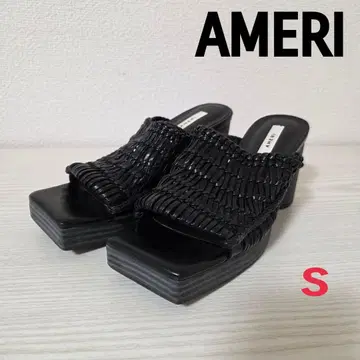 새상품급 ameri 아메리 샌들 뮬 S 블랙 메쉬