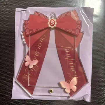 카와구치 한정 포토 카드 아크릴 프레임 리본 파피용 빨간색 1점