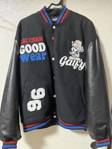 GALFY 바시티 자켓 블랙