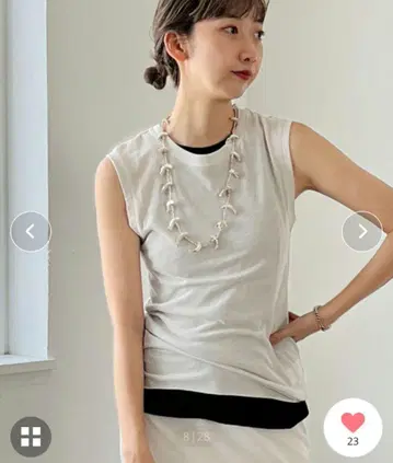 미사용 새상품 Plage COTTON LINEN SHEER N/S 티셔츠