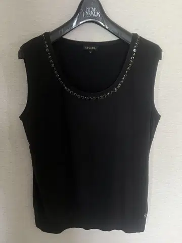 ESCADA 블랙 탱크탑 L
