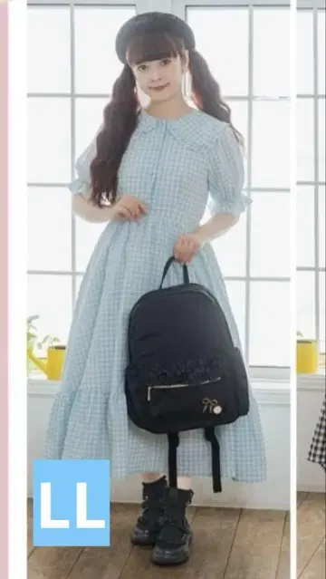 아오키 미사코 깅엄 체크 원피스 LL