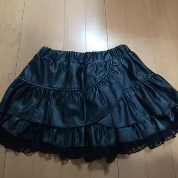 Sugar Glass 블랙 프릴 미니 스커트