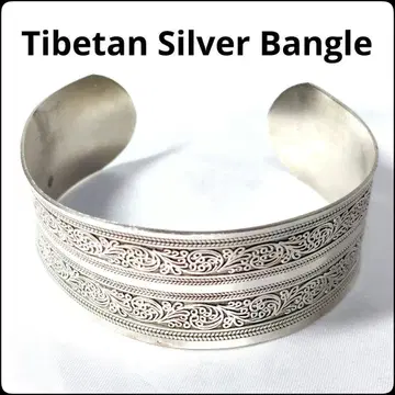 대박! 충격적인 신 디자인 티베탄 실버 뱅글 SILVER 925