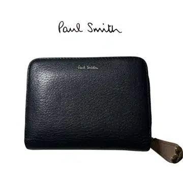 Paul Smith 가죽 반지갑 하트 바이컬러 블랙 핑크