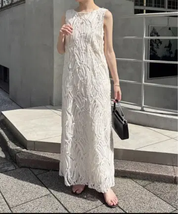 바텐 레이스 원피스 콜라주 개럴개런트 화이트