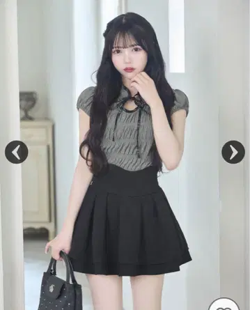 블랙 플레어 스커트 XS-S-M 사이즈