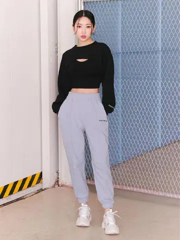 [ XEXYMIX ] 젝시믹스 핀턱 조거 팬츠 라벤더 M