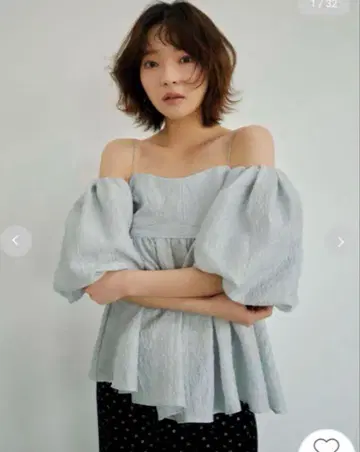 LILY BROWN 3way 자카드 페플럼 뷔스티에