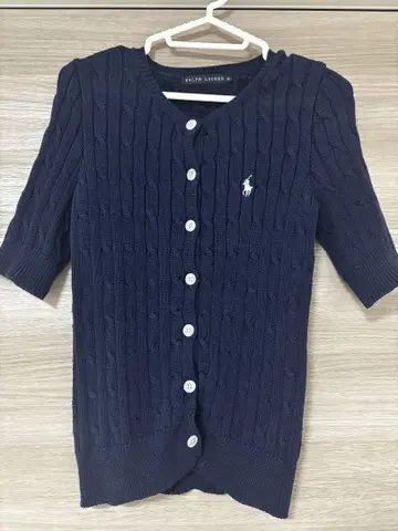 Ralph Lauren 네이비 반팔 가디건