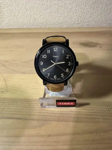 TIMEX 블랙 손목시계 수동 와인딩