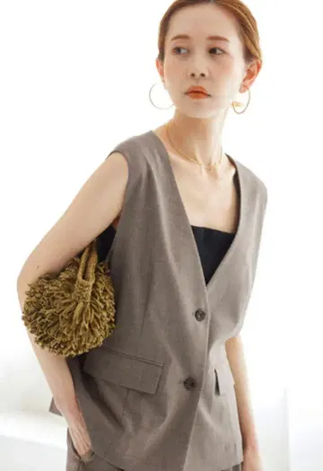 24SS 린넨 혼방 베스트 SLOBE IENA