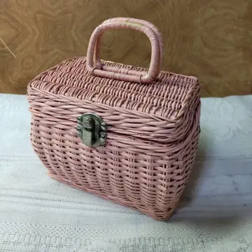 [쇼와 레트로] 핑크색 귀여운 바스켓