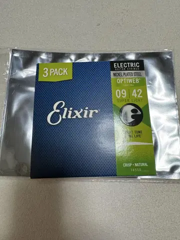 Elixir OPTIWEB 09-42 일렉 기타 줄 3팩