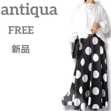 새상품 patterntorso 여성용 빅 도트 스커트 롱 FREE