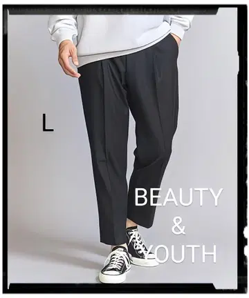 BEAUTY & YOUTH [새상품급] 브러쉬드 1 플리츠 앵클 팬츠