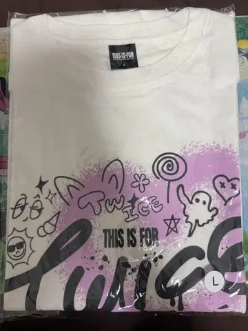 TWICE THIS IS FOR T셔츠 화이트 L사이즈