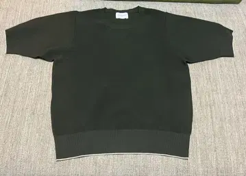 United Arrows 올리브 그린 5부 소매 티셔츠