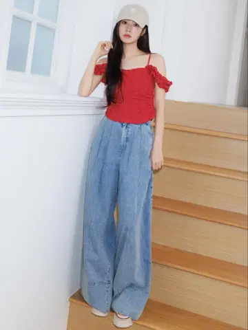 스나이델 바리에 와이드 팬츠 사이즈 1 데님
