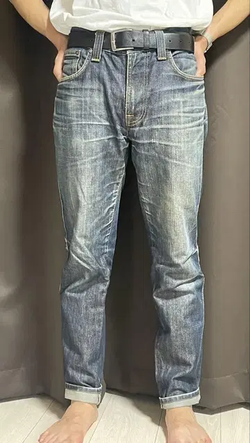 누디진 슬림짐 dry broken twill