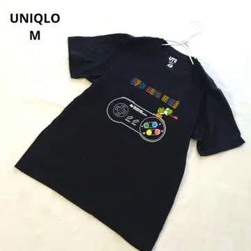 유니클로 UT 슈퍼 마리오 월드 티셔츠 요시 블랙 M