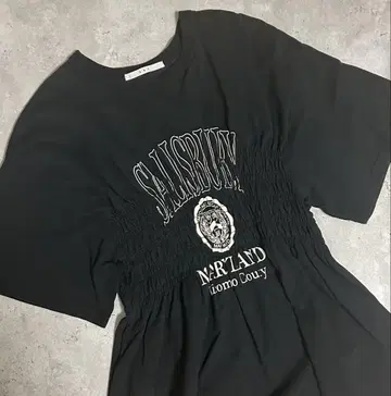 KBF KBF 셔링 BIGTEE 블랙