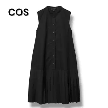 COS 코스 오가닉 코튼 플리츠 패널 원피스 36/S