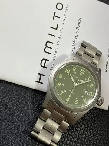 해밀턴 손목시계 카키 그린 다이얼 42mm 000092
