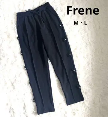 Frene 후라네 꽃 무늬 팬츠 캐주얼 팬츠 M L