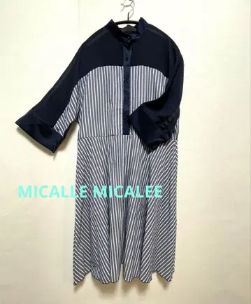 MICALLE MICALLE 시어 절개 원피스 스트라이프