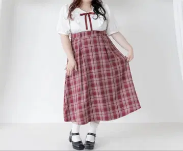 디어마이러브 둥근 카라 프릴 반팔 원피스 6L 큰 사이즈