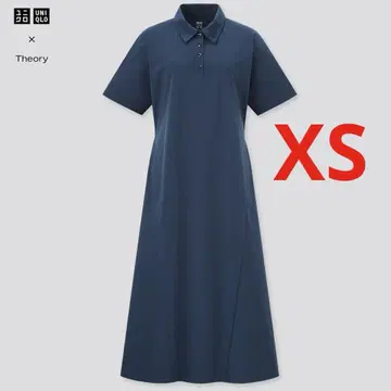 유니클로 띠어리 폴로 원피스 블루 XS