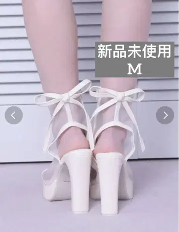 BACK 리본 시어 부츠 샌들