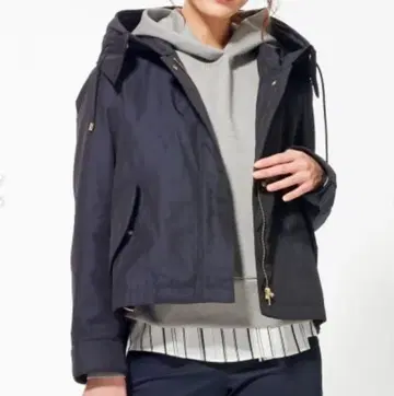 VERY 게재 ICB 샴브레이 숏 블루종 마운틴 파카 네이비