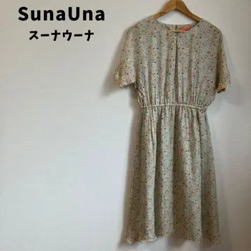 인기 완판 SunaUna 수나우나 꽃무늬 올 패턴 롱 원피스