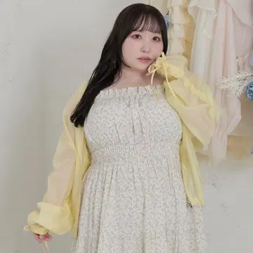 Louiosy 리본 포함 드로스트 시어 블루종