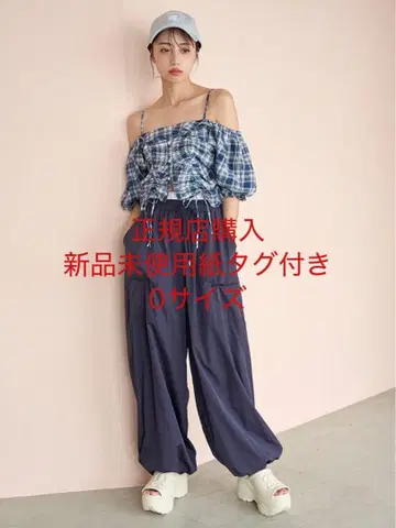 snidel 스나이델 샤카 와이드 팬츠 DNVY