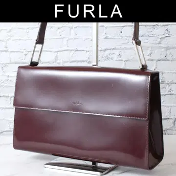 FURLA 훌라 숄더백 에나멜 플랩 숄더 보르도 빨간색 계열