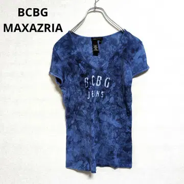 BCBGMAXAZRIA 컷소 티셔츠 반팔 올 패턴 면 100% [M]