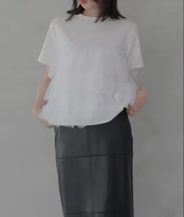 LIAN 튤 레이어 T셔츠