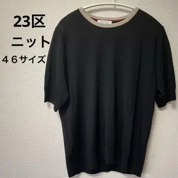 23구 MY STANDARD 블랙 반팔 니트 46